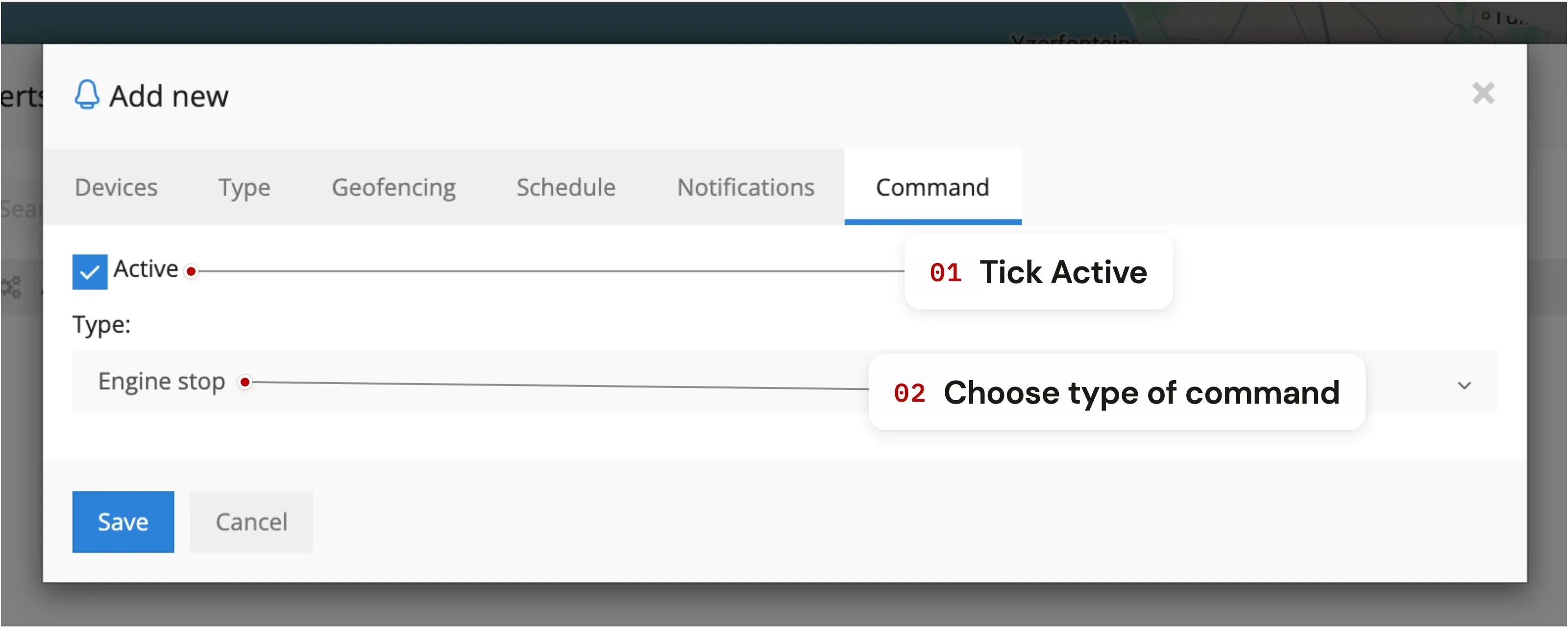 Send a command on trigger (optional) — step 8